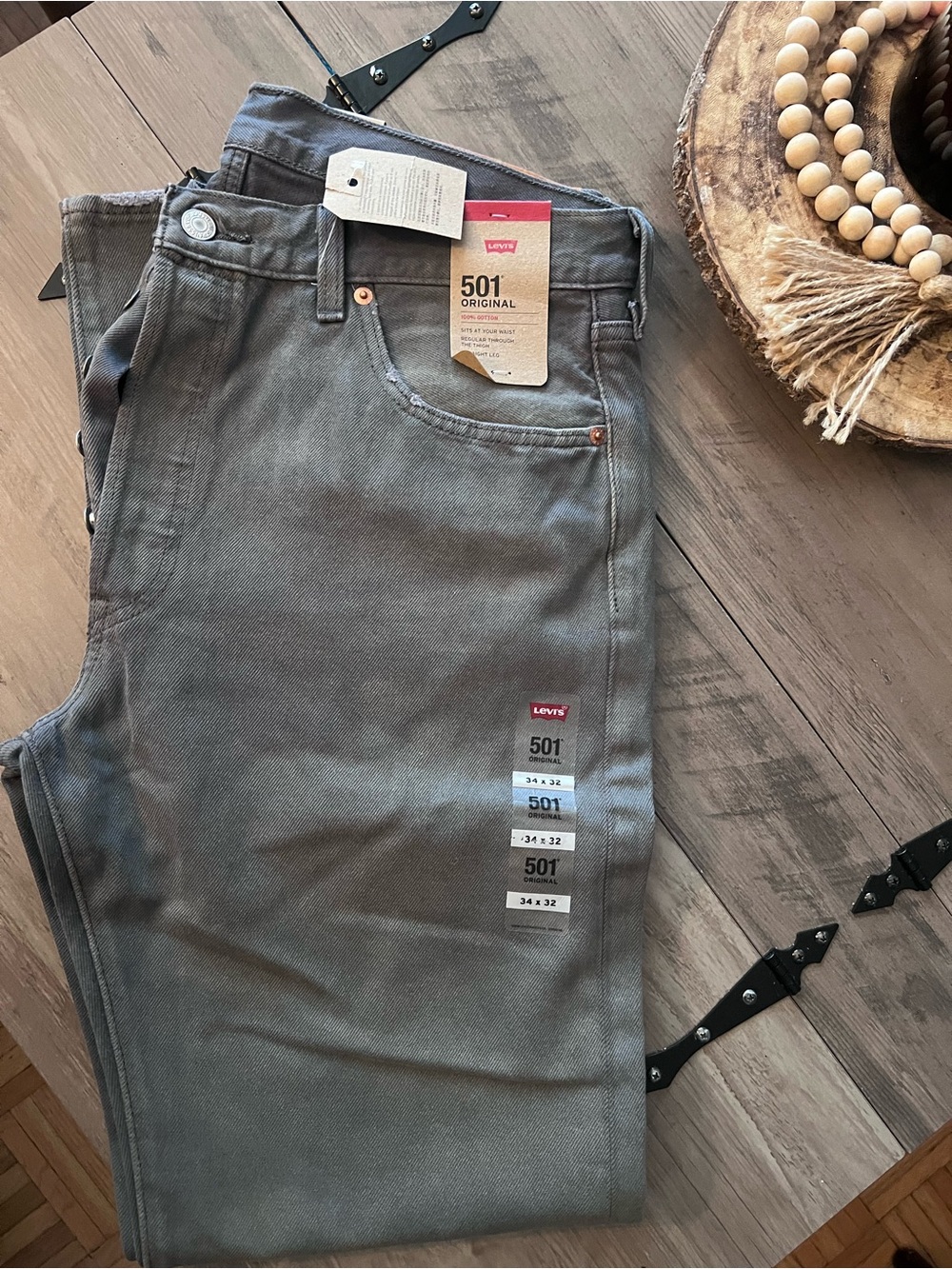 Levi's 501 Original Straight Jeans in Gray